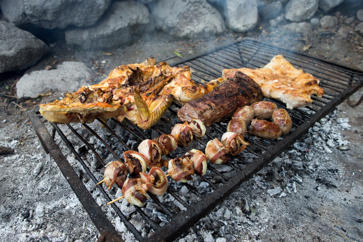Asado...lamb, chicken, pork, sausage....